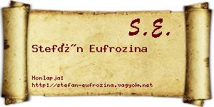 Stefán Eufrozina névjegykártya
