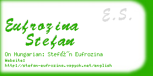 eufrozina stefan business card